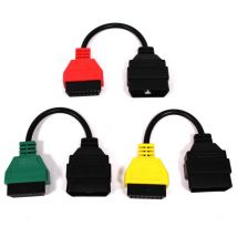 Bematik - Kit 3 câbles de diagnostic OBD2 compatibles avec le logiciel Fiat ecu Scan 24cm