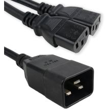 Bematik - Câble d'alimentation IEC-60320 2 C13 a 1 C20 du 20cm
