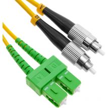 Bematik - Cable de fibra óptica fc/pc a sc/apc monomodo duplex 9/125 de 10 m OS2