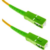 Bematik - Cable de fibra óptica sc/apc a sc/apc monomodo smf sx OS2 simplex 9/125 blindado amarillo de 10 m