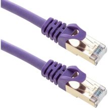 BeMatik - Cable de red ethernet Cat. 8 SFTP de 0,5 m de color violeta