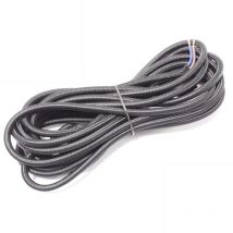 Cable eléctrico decorativo de tela 5m 2x0.75mm de color negro - Bematik