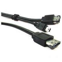 Bematik - Cable eSATAp o eSATA+USB (M/MiniUSB5pin-BM+eSATA-M) 1m