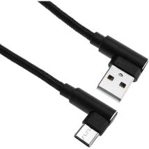 Câble usb a 2.0 coudé vers usb c coudé 2m tressé - Bematik