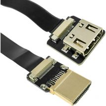BeMatik - Câble vidéo HDMI plat FPV 20 cm A-mâle à A-femelle