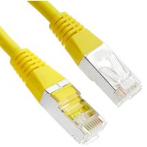Câble réseau Ethernet ftp Cat.6 jaune 0,25 m - Bematik