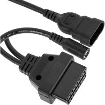 Câble de diagnostic OBD2 3 broches mâle et connecteur dc femelle compatible avec les véhicules Fiat 25 cm - Bematik