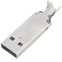 Connecteur mâle usb type a pour la soudure - Bematik