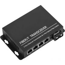 Bematik - Convertisseur de fibre optique lwl 100 Mbps monomode 4 RJ45 sc 1310nm duplex 40km