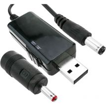 BeMatik - Convertisseur de puissance USB de 5VDC à 9VDC ou 12VDC avec 1 m de câble