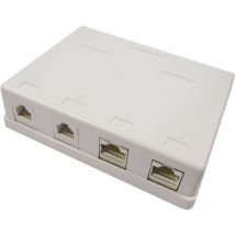 Encadré 2 de surface et 2 RJ11 Cat.6 Cat.3 RJ45 ftp - Bematik