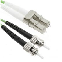 Fiber optic cable OM5 multimode duplex 50μm/125μm lc/pc to st/pc 100Gb 10 m - Bematik