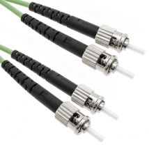 Fiber optic cable OM5 multimode duplex 50μm/125μm st/pc to st/pc 100Gb 2 m - Bematik