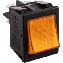 Bematik - Interrupteur à bascule ambre lumineux dpst 4 broches