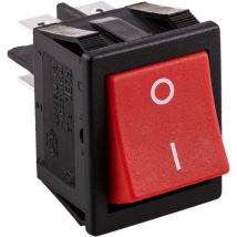 Interrupteur à bascule rouge dpst 4 broches - Bematik