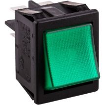 Interrupteur à bascule vert lumineux dpst 4 broches - Bematik