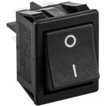 Interruttore a bilanciere dpst nero a 4 pin - Bematik