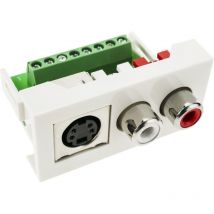 Módulo de 45x22,5mm audio 2xRCA y SVideo - Bematik