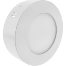Panel led circular downlight superficie de 120mm 6W blanco frío día - Bematik