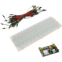 Plaque d'essais pour l'électronique Planche pour prototypage 830 points de connexion MB102 DW-0185 - Bematik