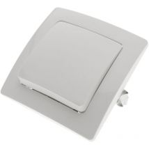 Bematik - Poussoir encastrable avec plaque de finition 80x80mm série Lille blanc