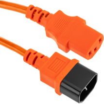 Bematik - Power cord IEC60320 C13 to C14 orange 3m