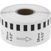 Rotoli bobina etichettes compatibili Brother DK-22225 larghezza 38mm lunghezza 30,48m 10-pack - Bematik