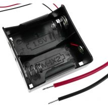 Supporto Batteria Portabatterie piatto per 2 batterie d LR20 R20 da 1,5V - Bematik