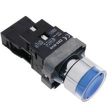 BeMatik - Taste Push button schalter Verriegelung 22mm 400V 10A mit LED-Licht blau
