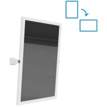 Bemeta - help pmr specchio da parete verticale o orizzontale 60x40cm, Acciaio inossidabile, Bianco (301401034)