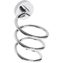 Bemeta - Omega Soporte de pared para secador de pelo en espiral, Latón, Cromo (104117022)