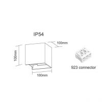 Applique murale led noire IP54 6,8W à ailettes orientables 4000k