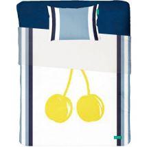 Ensemble de draps 3 pièces pour lit simple : drap plat (160x290cm avec ourlet simple 5cm) + drap-housse (90x200+rabat 25cm) + taie d'oreiller