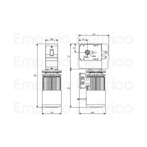 Motoréducteur irréversible porte sectionnelle 400v vn.mt40v 9590377 - Beninca