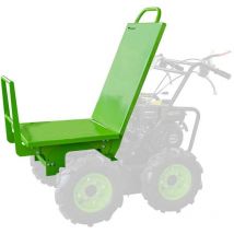 Benne plate pour mini dumper avec rues rd300 ZIPPER rd300fp