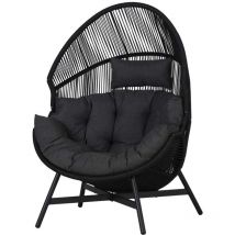 Ebuy24 - Benny Garten Sessel schwarz,grau.