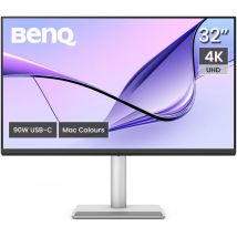 Benq - cran MA320U 32 Pouces 4K 3840x2160 pour MacBook Pro/Air, usb-c 90W, Correspondance des Couleurs Mac, contrôle de la luminosité et du Volume