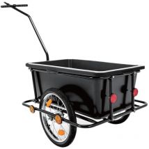 Benson - Bike Parts Fahrradanhänger und Handwagen mit stabilem Stahlrahmen, Universal-Kupplung und Sicherheitsseil, für bis zu 90 kg Belastung,