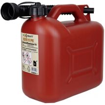 Benzinkanister 5 Liter, 5 l, Rot, Reserve-Kanister auslaufsicher Benzin Diesel - Fixkraft