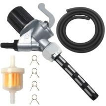 Benzinschlauch Kraftstoffhahn Kit Mit 1 Meter Ø 5mm Kraftstoffleitung, Benzinhahn Für Simson S51, 6mm Benzinfilter, 4 Schlauchschellen Benzinschlauch 
