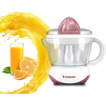 Beper - BP.101H Spremiagrumi elettrico, 25W, 700 ml ,2 Coni diverse dimensioni, Coperchio di protezione, Bianco/Rosso