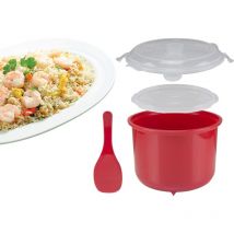C106CAS001 Cuociriso Microonde da 2.6L - Cuoci Riso, Cereali, Legumi, Couscous al Microonde, bpa Free - Beper