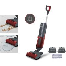 Beper - P202VAL200 Lavapavimenti Senza Filo Potente a 2 velocità Pavimenti con Display led, Aspirapolvere Lava Aspira Asciuga Rosso, 200 w, 1.2 Litri