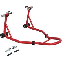 Homcom - Béquille d'atelier moto avant leve moto support pour moto avec bras oscillant en u et en l, support universel de levage pour atelier en