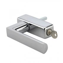 Thirard - Poignée de fenêtre, béquille Fifty à clé avec vis invisible, alliage chromé poli