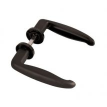 Paire de béquille crochet 1170 noire Duval bilcocq carré 6 et 7 mm avec rosace - 37.0908.1608