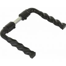 Béquille double aluminium noir pour grille et portail 85