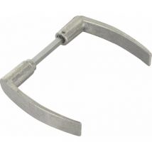 Béquille double en aluminium v serrure en applique 1 portée 6