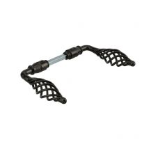 Béquille double fil torsade, carré 7 mm, noir, 2 portées