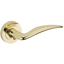 Thirard - Paire de béquilles pour porte, carré 7mm, laitonnée, ressort de rappel